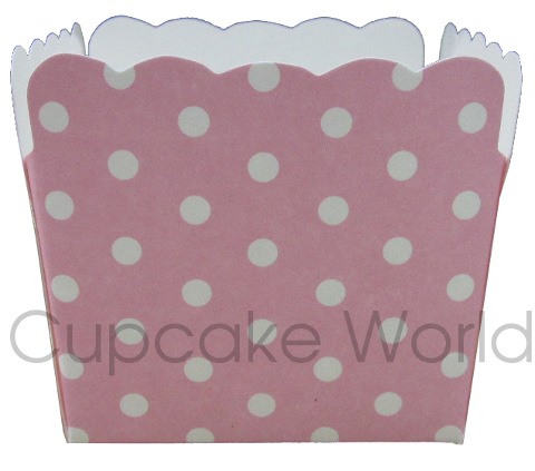 12PCS ROBERT GORDON SQUARE PINK POLKA DOTS CUPCAKE MUFFIN CUPS 12PCS ROBERT GORDON SQUARE PINK POLKA DOTS CUPCAKE MUFFIN CUPS